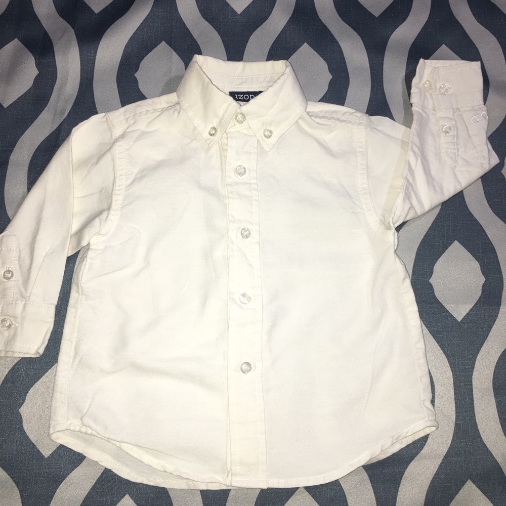 IZOD Long Sleeve Button Down Shirt Size 12 Months
